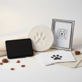 Dog paw print keepsake kit with clay impression and ink print frame